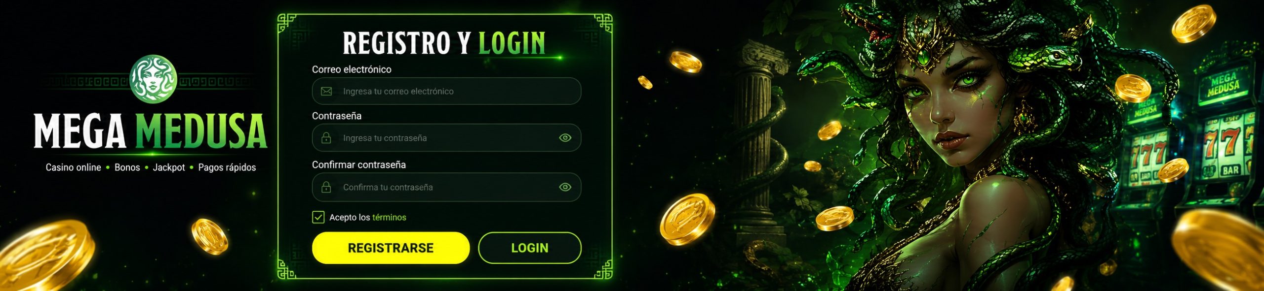 Mega Medusa casino login.